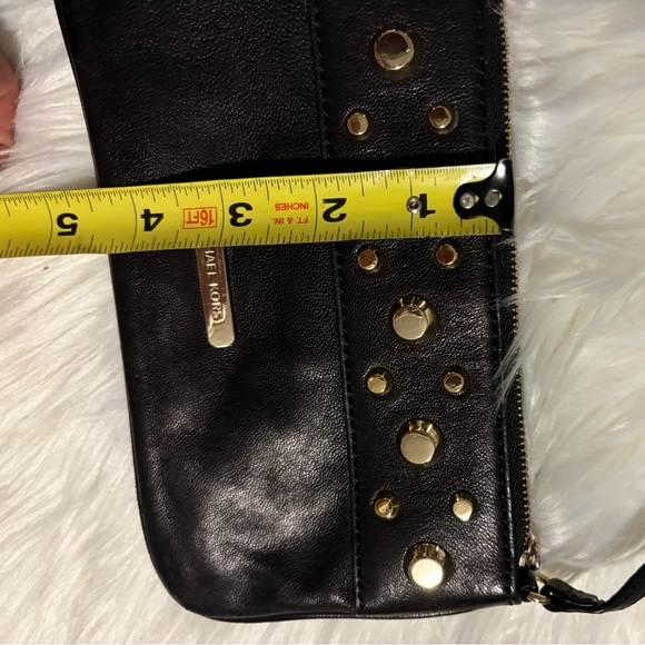 Michael Kors Black Clutch with Gold Accents - Picture 4 of 6